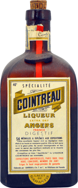 33,95 € | Licores Cointreau Botella Desprecintada 1970's España 1 L Ejemplar Coleccionista No Apto para Consumo