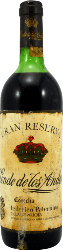 149,95 € Spedizione Gratuita | Vino Rosso Paternina Conde de los Andes Gran Riserva 1959 D.O.Ca. Rioja Esemplare da Collezione Non Idoneo al Consumo