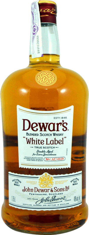 19,95 € Envío gratis | Whisky Blended Dewar's Asa Deteriorada Botella Especial 1,75 L Ejemplar Coleccionista No Apto para Consumo