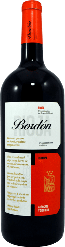 13,95 € | Red wine Bodegas Franco Españolas Bordón Aged D.O.Ca. Rioja The Rioja Spain Tempranillo, Grenache Tintorera Magnum Bottle 1,5 L
