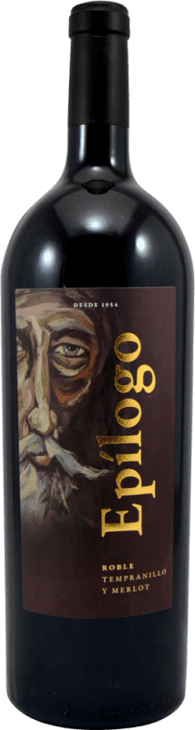 Free Shipping | Red wine Yuntero Epílogo Oak D.O. La Mancha Castilla la Mancha Spain Tempranillo, Merlot Magnum Bottle 1,5 L