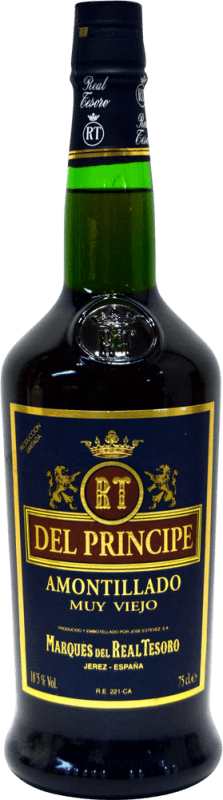 13,95 € Бесплатная доставка | Креплёное вино Marqués del Real Tesoro Príncipe Amontillado — Амонтиладо VO Very Old — Очень Старый D.O. Jerez-Xérès-Sherry