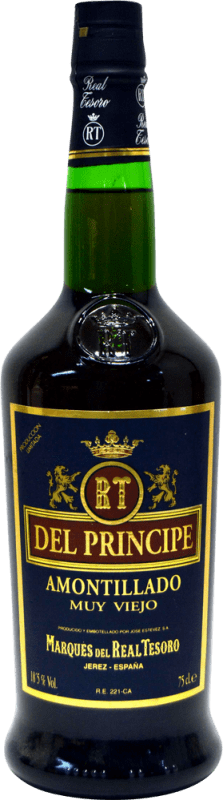 14,95 € | 强化酒 Marqués del Real Tesoro Amontillado del Príncipe Muy Viejo D.O. Jerez-Xérès-Sherry 安达卢西亚 西班牙 75 cl