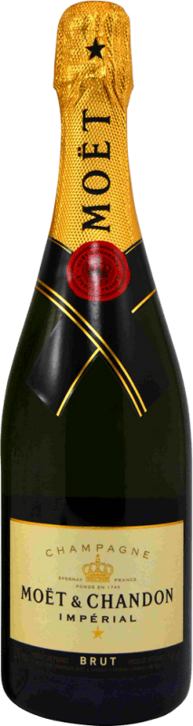 52,95 € | White Sparkling Wine Moët & Chandon Limited Edition with Christmas Box A.O.C. Champagne Champagne France Pinot Black, Chardonnay, Pinot Meunier 75 cl