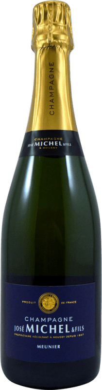 Kostenloser Versand | Weißer Sekt José Michel Extra Brut A.O.C. Champagne Champagner Frankreich Pinot Meunier 75 cl