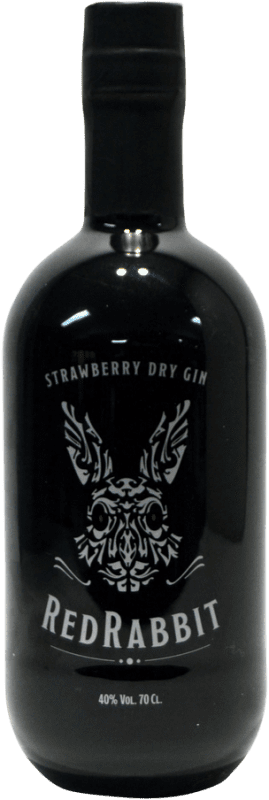 Бесплатная доставка | Джин Moonshine Red Rabbit Strawberry Dry Gin Испания 70 cl