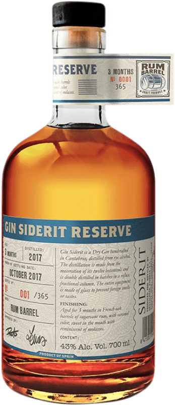42,95 € | Gin Siderit Sherry Cask Reserva Espanha 70 cl