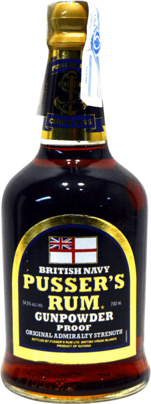 Envoi gratuit | Rhum Pusser's Rum Gunpowder Proof 54.5º Guyane 70 cl