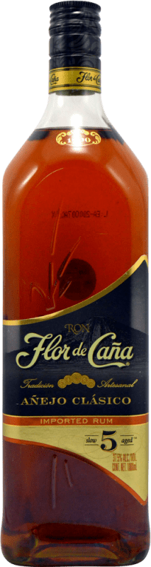 免费送货 | 朗姆酒 Flor de Caña Clásico 尼加拉瓜 5 岁 1 L