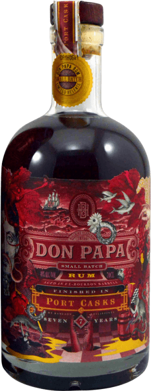 75,95 € Envio grátis | Rum Don Papa Rum Port Cask Finish Afinado em Barrica, Small Batch 7 Anos