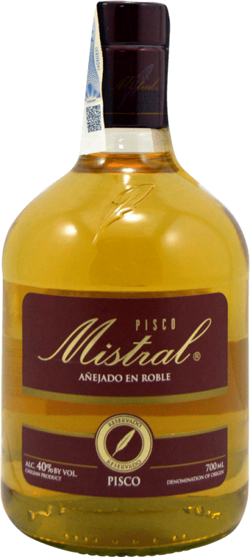 Envio grátis | Aguardente Pisco Pisquera de Chile Mistral Añejado Chile 70 cl