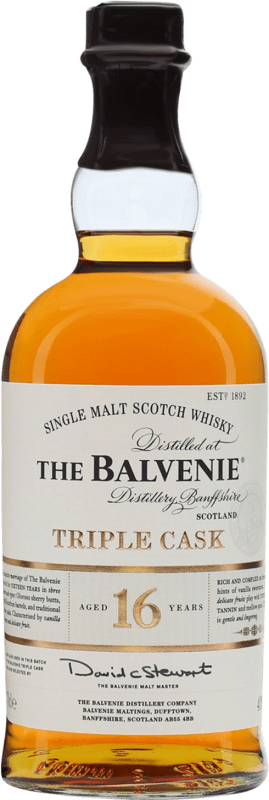 Kostenloser Versand | Single Malt Whisky Balvenie Triple Cask Großbritannien 16 Jahre 70 cl