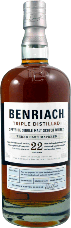 Бесплатная доставка | Виски из одного солода The Benriach Triple Distilled Объединенное Королевство 22 Лет 70 cl