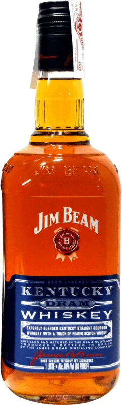 29,95 € | Виски Бурбон Jim Beam Kentucky Dram Соединенные Штаты 1 L