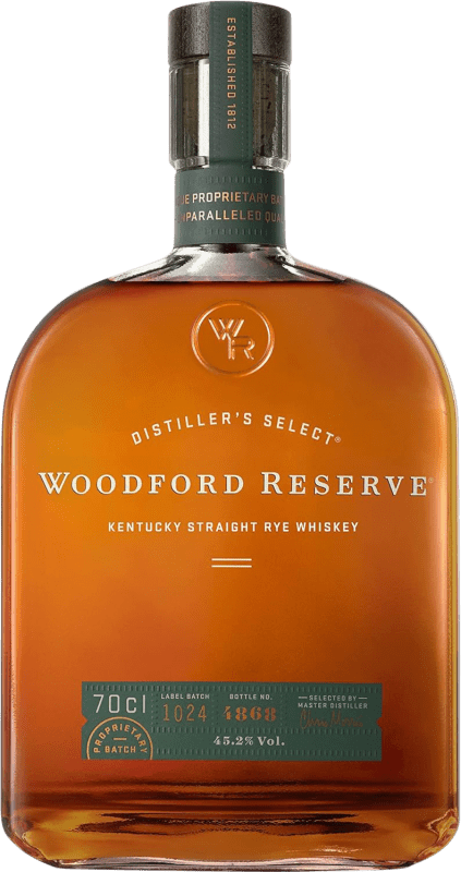 Free Shipping | Bourbon Whisky Woodford Rye Reserve — Aged Kentucky United States 70 cl