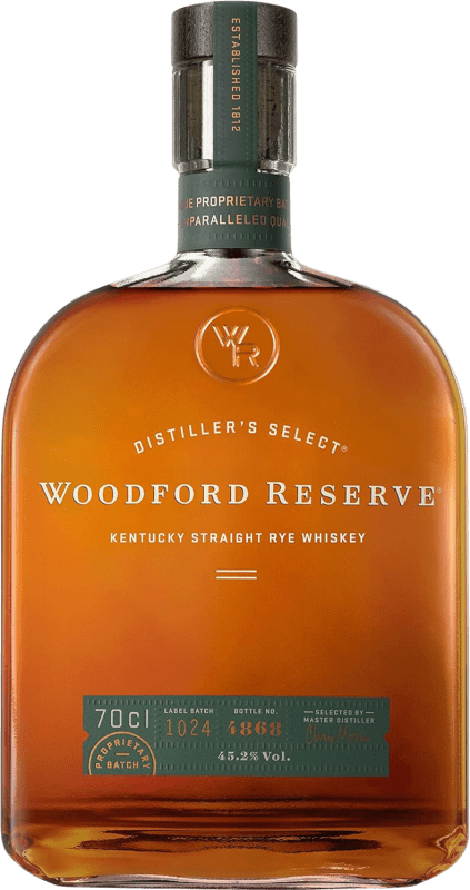 Free Shipping | Whisky Bourbon Woodford Rye Reserve Kentucky United States 70 cl