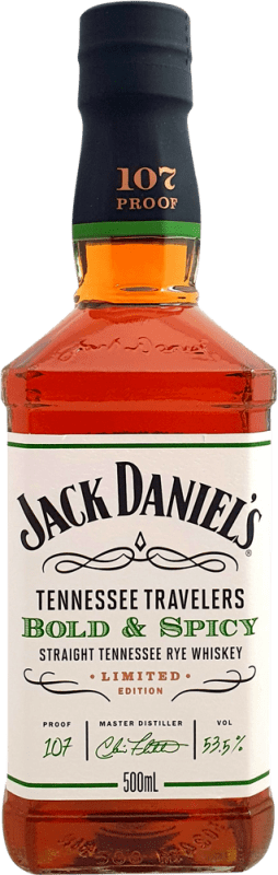 52,95 € Free Shipping | Bourbon Whisky Jack Daniel's Bold & Spicy Medium Bottle 50 cl