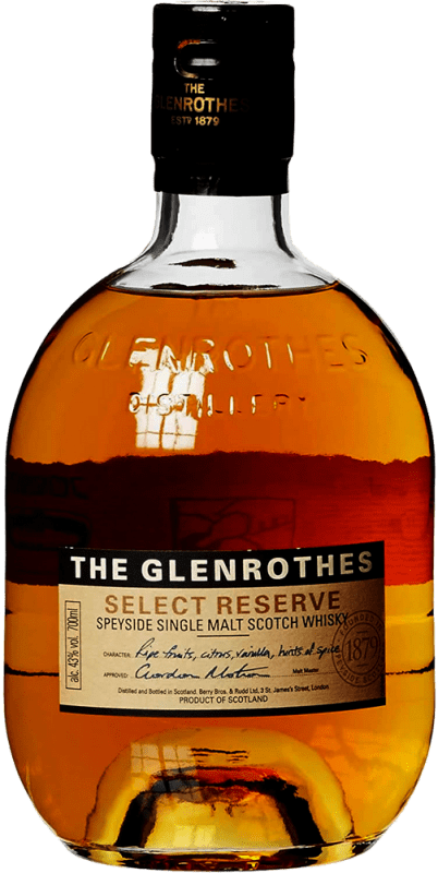 Kostenloser Versand | Whiskey Single Malt Glenrothes Select Reserve Großbritannien 70 cl