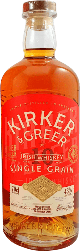 73,95 € Envoi gratuit | Whisky Single Malt Kirker Greer Single Grain Irish 10 Ans