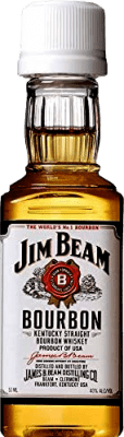 Whisky Bourbon Boîte de 10 unités Jim Beam White Bouteille Miniature 5 cl