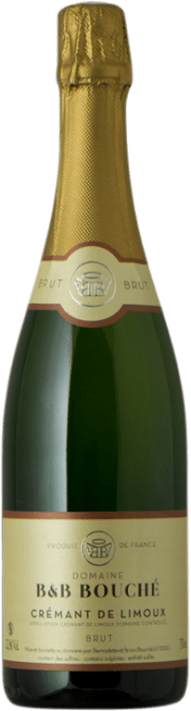 Kostenloser Versand | Weißer Sekt B&B Bouché Brut — Herb A.O.C. Crémant de Limoux Languedoc-Roussillon Frankreich Pinot Noir — Spätburgunder, Chardonnay, Chenin 75 cl