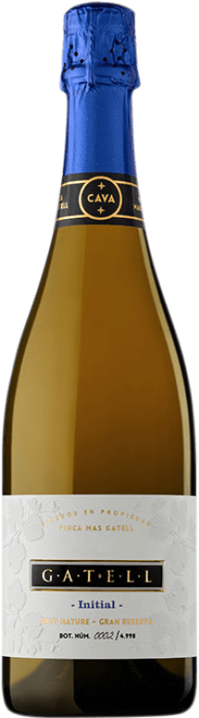Envoi gratuit | Blanc mousseux Gatell Initial Brut Nature Réserve D.O. Cava Catalogne Espagne Malvasía, Macabeo, Xarel·lo, Parellada Biologique 75 cl
