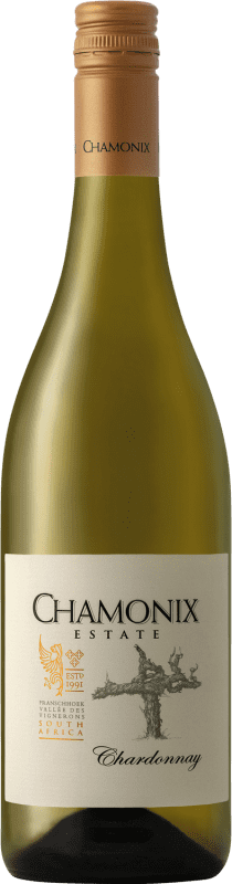 Free Shipping | White wine Chamonix Aged I.G. Franschhoek Stellenbosch South Africa Chardonnay 75 cl
