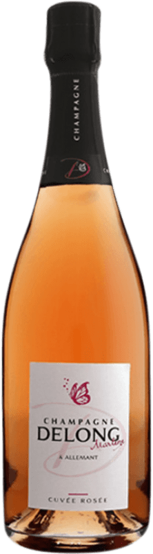 Envio grátis | Espumante Rosé Delong Marlène Cuvée, Rosé A.O.C. Champagne Champagne França Pinot Noir, Chardonnay, Pinot Meunier 75 cl