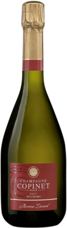 Free Shipping | White sparkling Marie Copinet Blanc de Blancs Monsieur Léonard A.O.C. Champagne Champagne France Chardonnay 75 cl