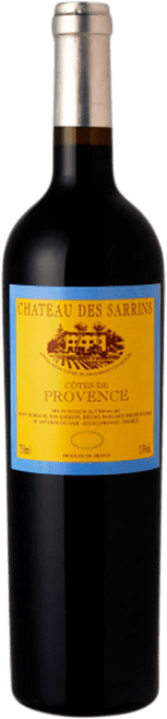 Free Shipping | Red wine Château des Sarrins A.O.C. Côtes de Provence Provence France Syrah, Grenache, Cabernet Sauvignon, Carignan, Mourvèdre Organic 75 cl