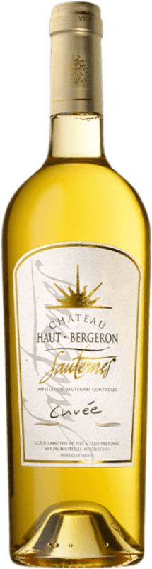 Free Shipping | White Wine Château Haut-Bergeron 113 Dulce — Sweet Cuvée A.O.C. Sauternes Bordeaux France Sémillon Half Bottle 37 cl