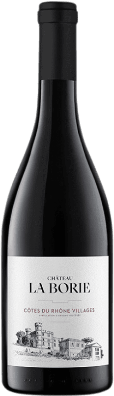 Free Shipping | Red wine Château La Borie A.O.C. Côtes du Rhône Villages Rhône France Syrah, Grenache, Mourvèdre 75 cl