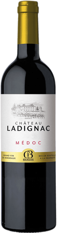 Бесплатная доставка | Красное вино Château Ladignac A.O.C. Médoc Aquitania Франция Merlot — Мерло, Cabernet Sauvignon — Каберне Совиньон 75 cl