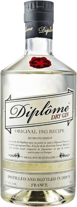 Envio grátis | Gin Diplôme Gin Dry França 70 cl