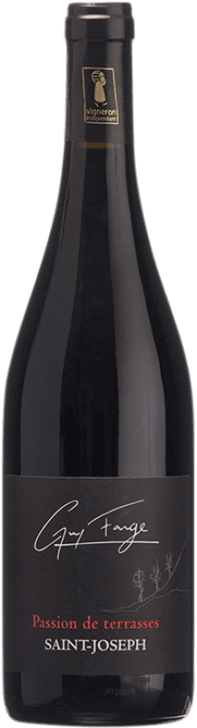 Free Shipping | Red wine Guy Farge Passion de Terrasses A.O.C. Saint-Joseph France Syrah 75 cl