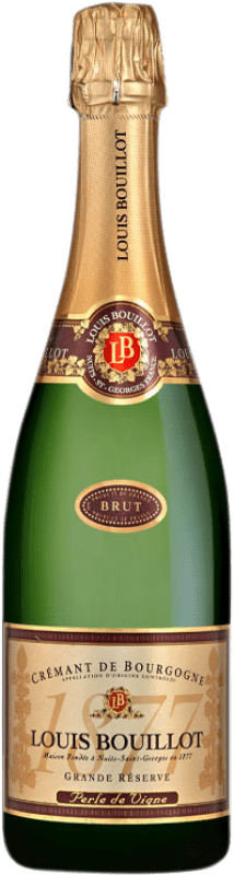 Бесплатная доставка | Белое игристое Louis Bouillot Perle de Vigne A.O.C. Crémant de Bourgogne Бургундия Франция Pinot Black, Gamay, Chardonnay, Aligoté 75 cl