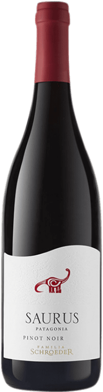 Бесплатная доставка | Красное вино Schroeder Saurus I.G. Patagonia Patagonia Аргентина Pinot Black 75 cl