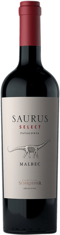 Envío gratis | Vino Tinto Schroeder Saurus Selection Selección I.G. Patagonia Patagonia Argentina Malbec 75 cl