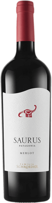 Бесплатная доставка | Красное вино Schroeder Saurus I.G. Patagonia Patagonia Аргентина Merlot — Мерло 75 cl