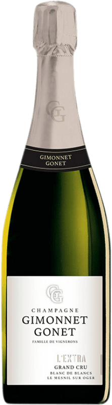 Бесплатная доставка | Белое игристое вино Gimonnet Gonet L'Extra Grand Cru, Blanc de Blancs A.O.C. Champagne шампанское Франция Chardonnay — Шардоне 75 cl