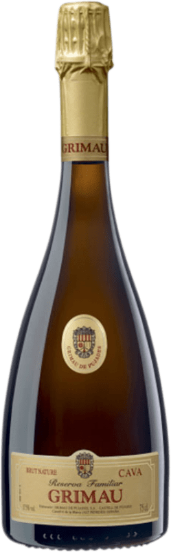 Envoi gratuit | Blanc mousseux Grimau Familiar Réserve D.O. Cava Catalogne Espagne Macabeo, Xarel·lo, Chardonnay, Parellada 75 cl