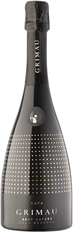 Envoi gratuit | Blanc mousseux Grimau Brut Nature Grande Réserve D.O. Cava Catalogne Espagne Pinot Noir, Macabeo, Xarel·lo, Chardonnay, Parellada 75 cl