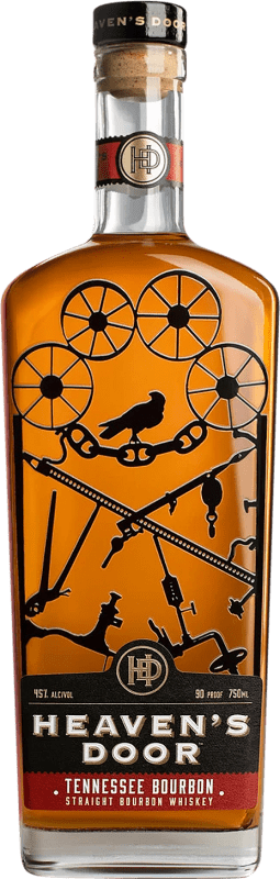 Free Shipping | Bourbon Whisky Heaven's Door Straight Tennessee United States 70 cl