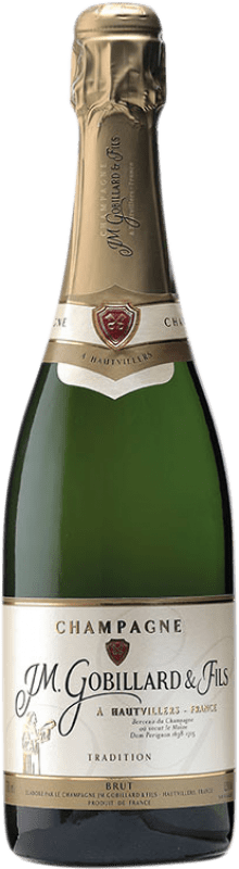 Free Shipping | White Sparkling Wine JM. Gobillard Brut Traditional A.O.C. Champagne Champagne France Pinot Noir, Chardonnay, Pinot Meunier 75 cl