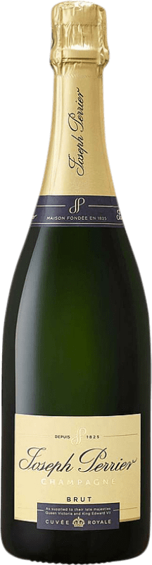 Бесплатная доставка | Белое игристое Joseph Perrier Cuvée Royale брют A.O.C. Champagne шампанское Франция Pinot Black, Chardonnay, Pinot Meunier 75 cl