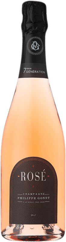 62,95 € | Espumante rosé Philippe Gonet Rosé Brut A.O.C. Champagne Champagne França Pinot Preto, Chardonnay 75 cl