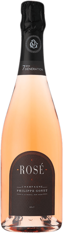 免费送货 | 桃红起泡酒 Philippe Gonet Brut — 起泡酒 干型 Rosé — 桃红葡萄酒 A.O.C. Champagne 香槟酒 法国 Pinot Noir — 黑皮诺, Chardonnay — 莎当妮 75 cl