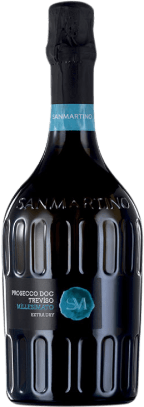 Бесплатная доставка | Белое игристое вино San Martino Экстра сухой Millesimato D.O.C. Prosecco Италия Glera 75 cl