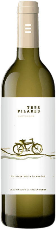 Бесплатная доставка | Белое вино Tres Pilares D.O. Rueda Кастилия-Леон Испания Sauvignon White 75 cl