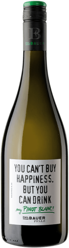 Бесплатная доставка | Белое вино Emil Bauer Happy Q.b.A. Pfälz Rheinhessen Германия Pinot White 75 cl